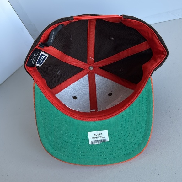 NWT Obey Brown and Orange Posse Snapback Hat Cap Wool Blend - Picture 8 of 9